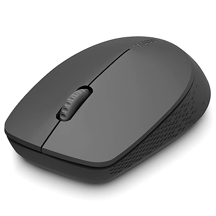 Rapoo M100 Ultra Silent Wireless Mouse With Bluetooth Multi-Device Connectivity Upto 3 Devices, Ergonomic Design, 1300 DPI &amp; 10 Meter Range for PC/Laptop/MacBook/Tablet Phones, 3 Years Warranty - Drak Grey-1080