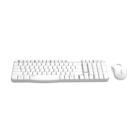 Rapoo X1800S 2.4GHz Wireless Optical Keyboard &amp; Mouse Combo, 10 Meter Transmission Range, Spill-resistant Design, 1000 DPI Mouse, Fn Keys, 12 Multimedia Functions, 3 Years Warranty - White-2
