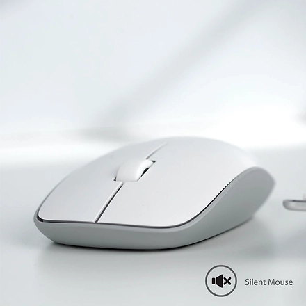 Rapoo X260 Wireless Keyboard and Mouse Combo set 2.4 Ghz with Type Writer Key- White-3