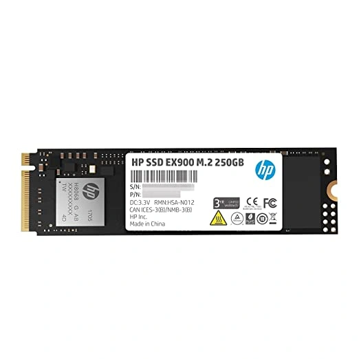 HP EX900 M.2 250GB PCIe 3.0 x4 NVMe 3D TLC NAND Internal Solid State Drive (SSD)-2YY43AA-1