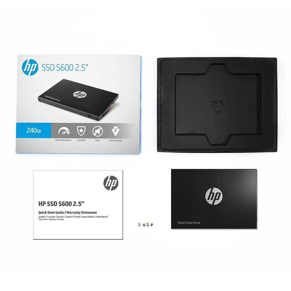 HP S600 2.5 240GB SATA III 3D NAND Internal Solid State Drive (SSD)-4FZ33AA-4