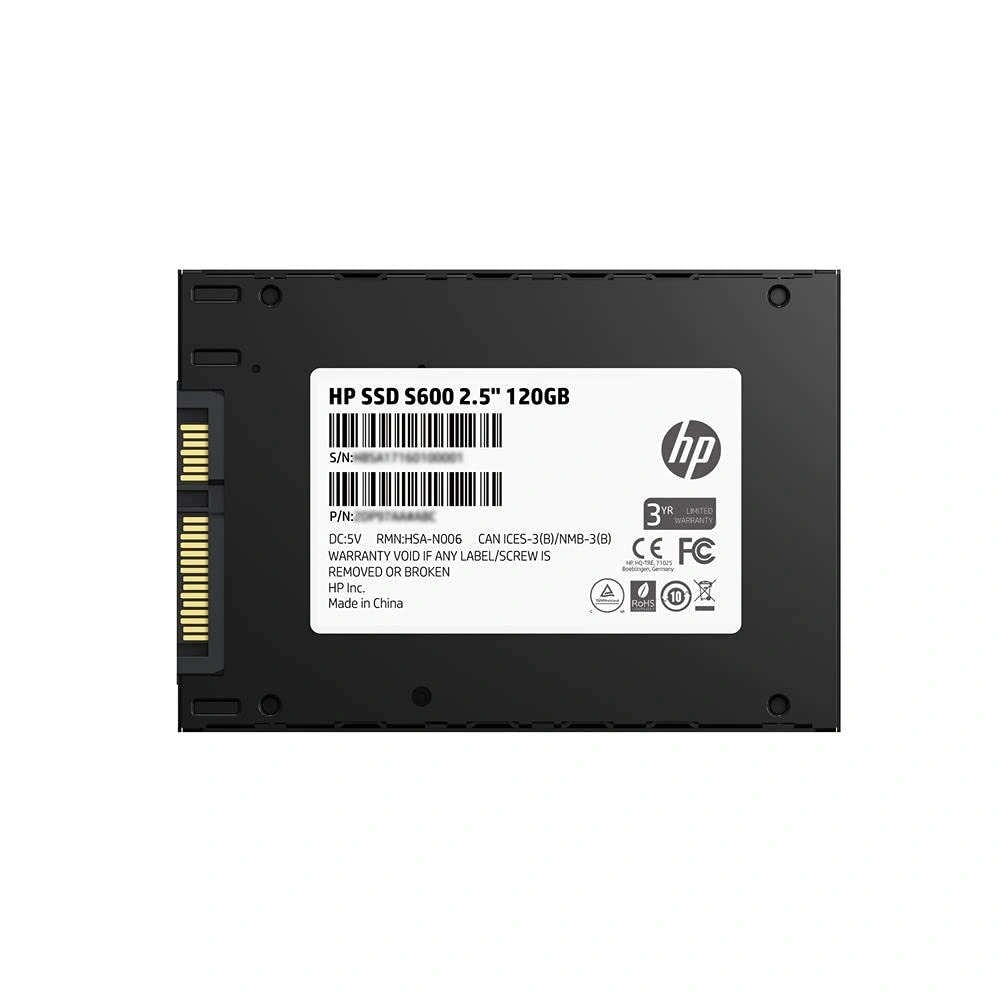 HP S600 2.5 120GB SATA III 3D NAND Internal Solid State Drive (SSD)-4FZ32AA-3