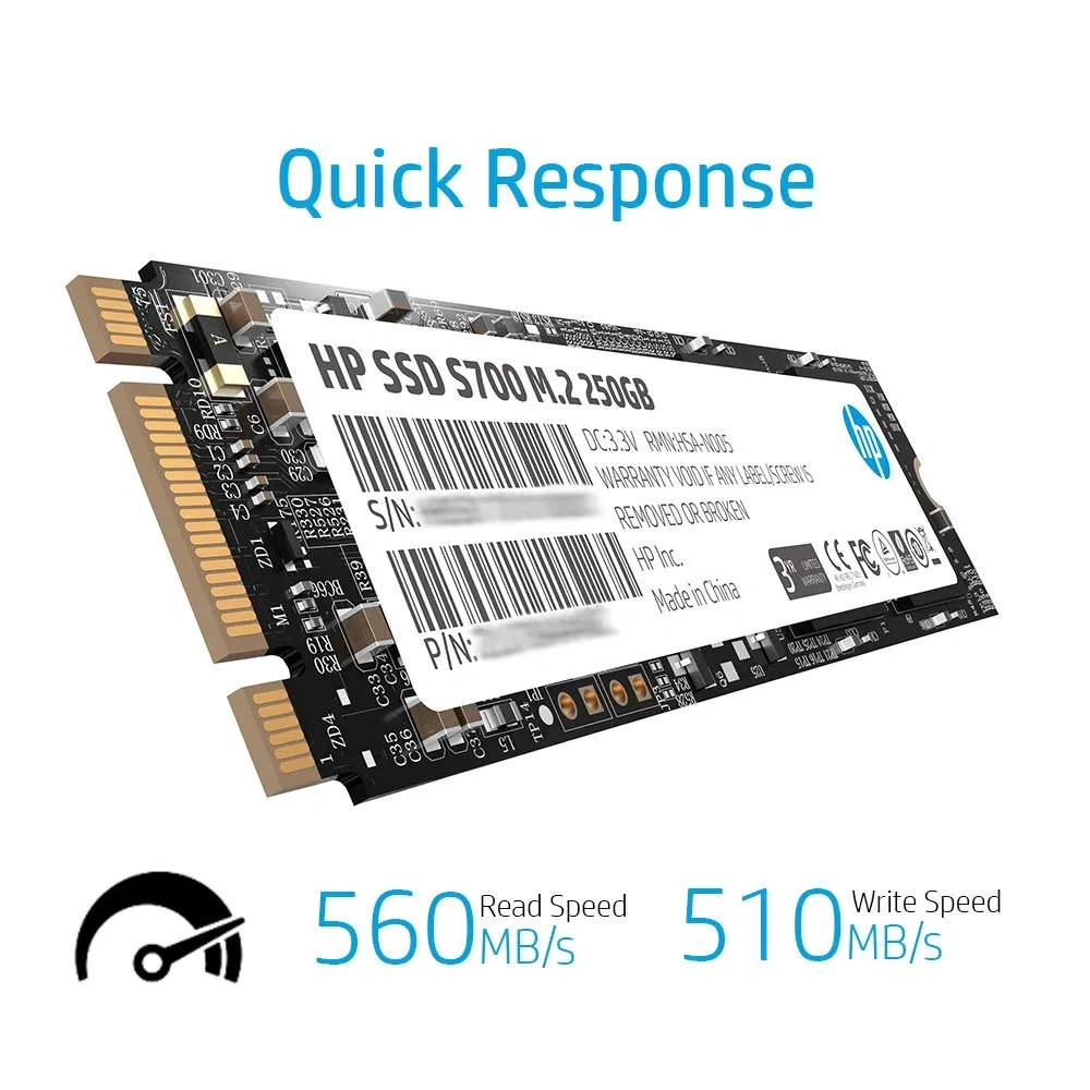 HP S700 M.2 2280 250GB SATA III 3D TLC NAND Internal Solid State Drive 6Gb/s SSD-2LU79AA-2