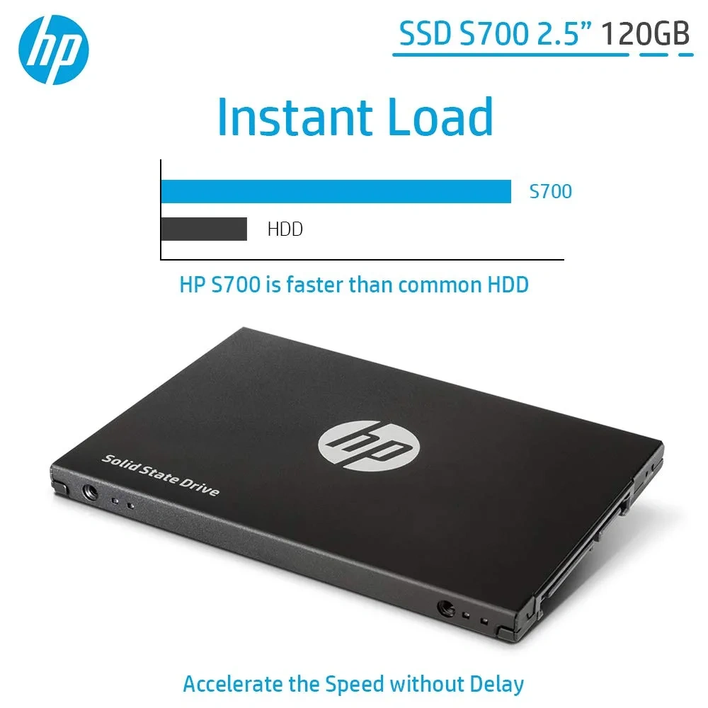 HP SSD S700 2.5 Inch 120GB SATA III 3D NAND Internal Solid State Drive (2DP97AA), Black-2