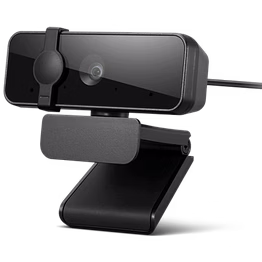 lenovo fhd webcam with full stereo dual built-in mics | fhd 1080p 2.1 megapixel cmos camera |wide 95 deg lens| 360 deg rotation (4xc1b34802), black