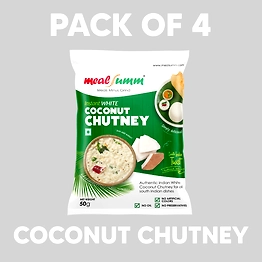 Instant Coconut Chutney (Nariyal Chutney - Just add water, Pack of 4)