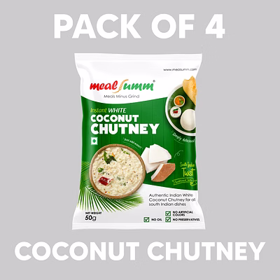 instant coconut chutney (nariyal chutney - just add water, pack of 4)