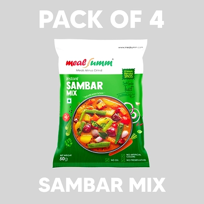 Instant Sambar Mix (Just add water, Pack of 4)