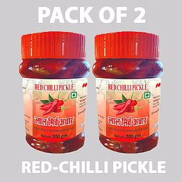 red chilli pickle (in olive oil, low sodium) (pack of 2) - 400 gm