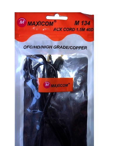 DS 3.5mm to 2-Male RCA Adapter black thick cable - 1.5 meter-2