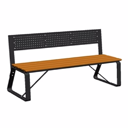 outopia evoke with perforated backrest bench