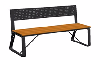 EVOKE WITH PERFORATED BACKREST BENCH