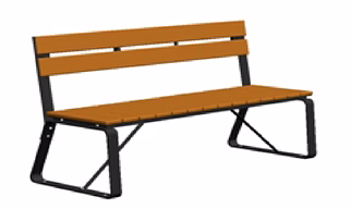 EVOKE WITH BACKREST - VERTICAL AND LINEAR BENCH