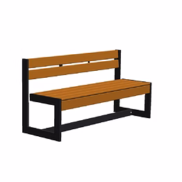outopia quad3 with high backrest - linear bench (with linear front rafter)