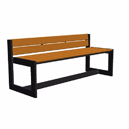 outopia quad3 with low backrest - linear bench