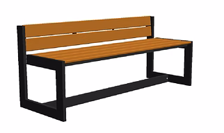QUAD3 WITH LOW BACKREST - LINEAR BENCH