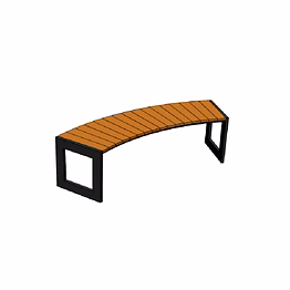 outopia quad curve without backrest bench