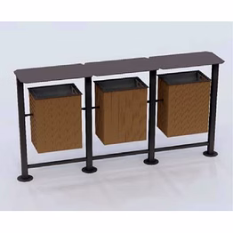 outopia triple dustbin-2 (with aluminium inner bin)
