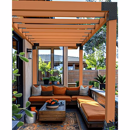 outopia stead modern - wood composite pergola(4 pillar 15x16)