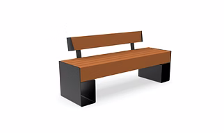 FOLIO BENCH WITH PART BACKREST