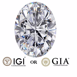 certified natural diamond oval shape