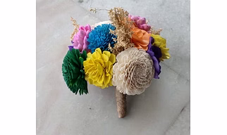 Coloured Sola Flower Bouquet