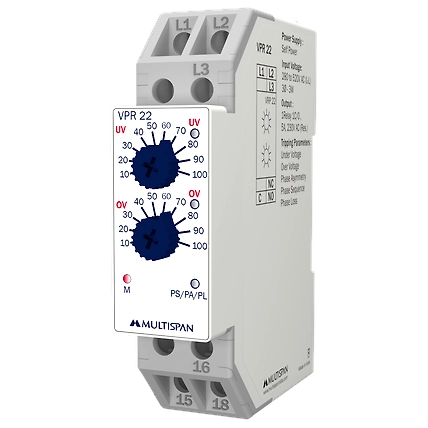 Voltage Protection relay - din rail, optional : delay time  22 mm-12234834