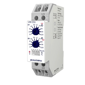 Voltage Protection relay -din rail, optional : delay time , 22 mm