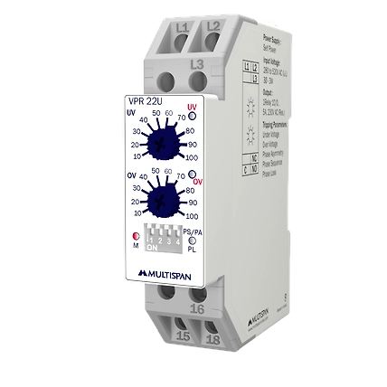Voltage Protection relay -din rail, optional : delay time , 22 mm-12234836