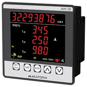 Power Energy meter with Harmonics THD till 31st order LED PREMIUM DISPLAY