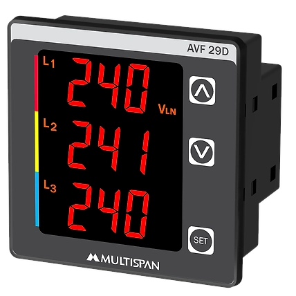 VAF Meter with 100-270 V AC, 3 line display, 72x72-12235060