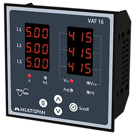 VAF Meter with 230 V AC, 6 line display, 96x96