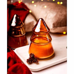 smiisenses christmas glow glass tree candle