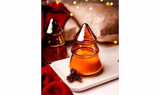 Christmas Glow Glass Tree Candle