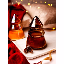 smiisenses enchanted forest glass tree candle