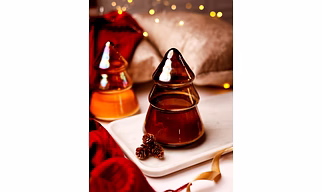 Enchanted Forest Glass Tree Candle