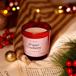 smiisenses stella winter cranberry candle
