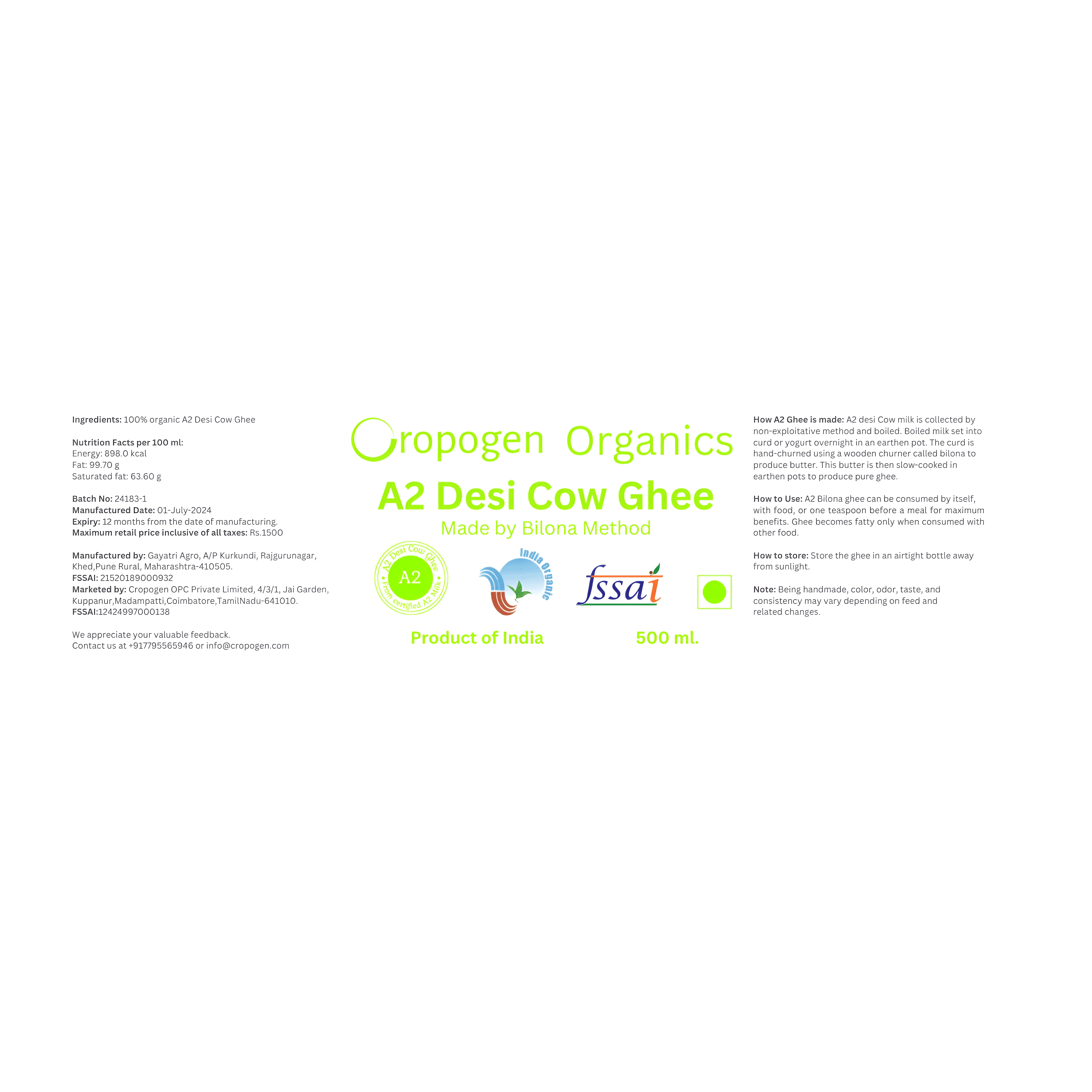 A2 Desi Cow Ghee-4