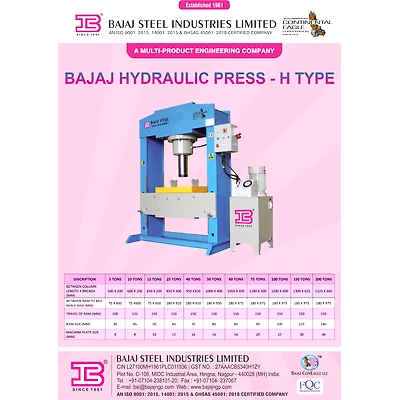 Bajaj Hydraulic Press H Type-1096