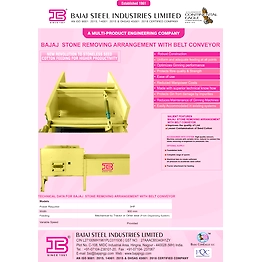 Bajaj Stone Removing Arrangement With Belt Conveyor