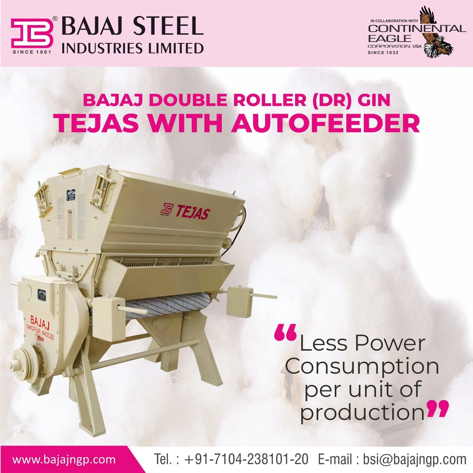 Cotton Ginning Machine Tejas Model Leaflet-1135