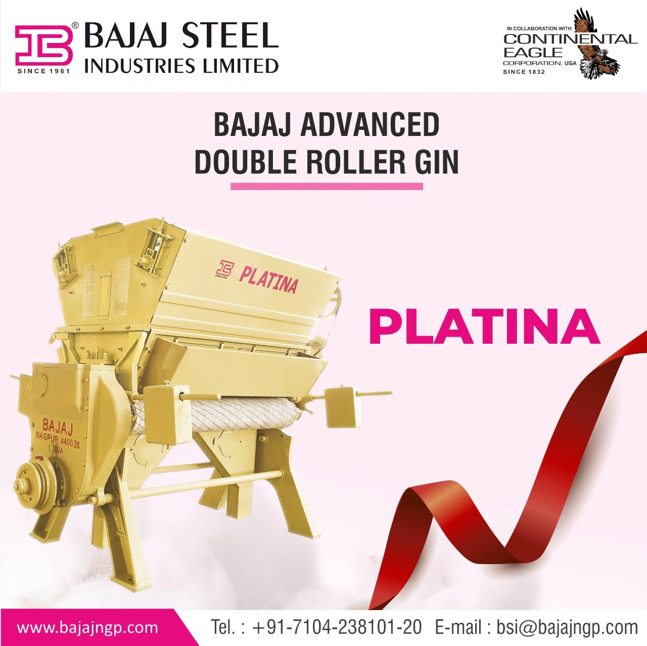 Cotton Ginning Machine Platina Model Leaflet-1137