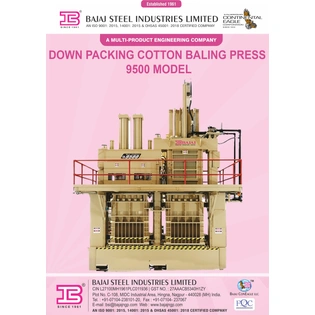 Down Packing Cotton Bailing Press 9500