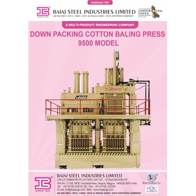 Down Packing Cotton Bailing Press 9500