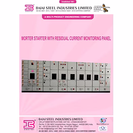 motor starter with residual monitoring panel