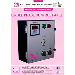 single phase control panel