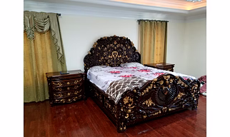Hand Carved Teak Wood Bed