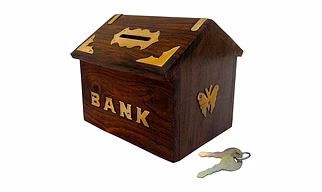 Solid Wood Money Bank Handcrafted by skilled artsians