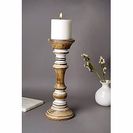 wooden candle holder