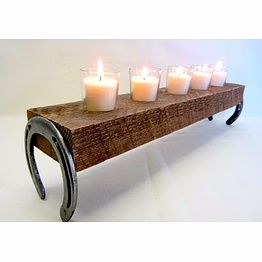 wooden candle holder for 5 candles